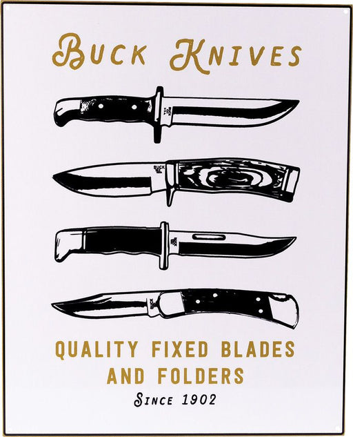 Buck Quality Blades Tin Tacker Sign [14082]