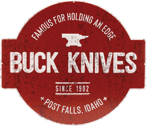 Buck Famous For Edge Tin Sign [14083]
