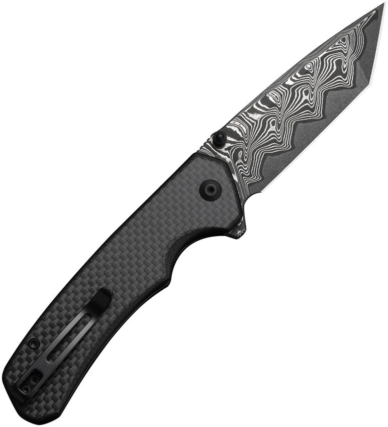 Civivi Brazen Button Lock Damascus Folding Knife [C19059CDS1]