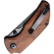 Civivi Thug 2 Cuibourtia Wood (2.69" Black Hand Rubbed Damascus) Folding Knife [C20028C-DS1] - product view 2