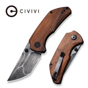 Civivi Thug 2 Cuibourtia Wood (2.69" Black Hand Rubbed Damascus) Folding Knife [C20028C-DS1] - product view 6