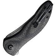 Civivi Synergy3 Black Layered G10 and Twill Carbon Fiber (3.24" Black Hand Rubbed Damascus) Folding Knife [C20075A-DS1] - product view 2