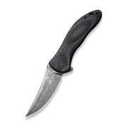 Civivi Synergy3 Black Layered G10 and Twill Carbon Fiber (3.24" Black Hand Rubbed Damascus) Folding Knife [C20075A-DS1] - product view 7