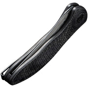 Civivi Synergy3 Black Layered G10 and Twill Carbon Fiber (3.24" Black Hand Rubbed Damascus) Folding Knife [C20075B-DS1] - product view 5