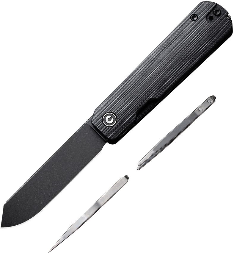 Civivi Sendy Linerlock Black G10 CP Folding Knife [C21004B-2CP]