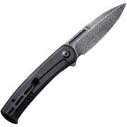 Civivi Cetos Black / Black Twill Carbon Fiber presentation side; Stainless Steel lock side (3.48" Black Hand Rubbed Damascus) Folding Knife [C21025B-DS1] - product view 4