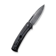 Civivi Cetos Black / Black Twill Carbon Fiber presentation side; Stainless Steel lock side (3.48" Black Hand Rubbed Damascus) Folding Knife [C21025B-DS1] - product view 7