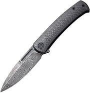 Civivi Caetus Black Twill Carbon Fiber (3.48" Black Hand Rubbed Damascus) Folding Knife [C21025C-DS1] - product view 1