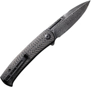 Civivi Caetus Black Twill Carbon Fiber (3.48" Black Hand Rubbed Damascus) Folding Knife [C21025C-DS1] - product view 4