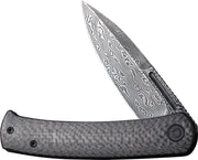 Civivi Caetus Black Twill Carbon Fiber (3.48" Black Hand Rubbed Damascus) Folding Knife [C21025C-DS1] - product view 5