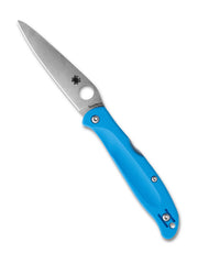Spyderco Charisma Blue FRN (2.98" PlainEdge CTS BD1N) Folding Knife [C259PBL] - open blade