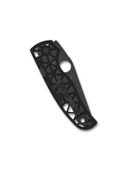 Spyderco Edgerati Black Aluminum (3.57" Black DLC S30V) Folding Knife [C266BKALBKP] - closed view and pocket clip