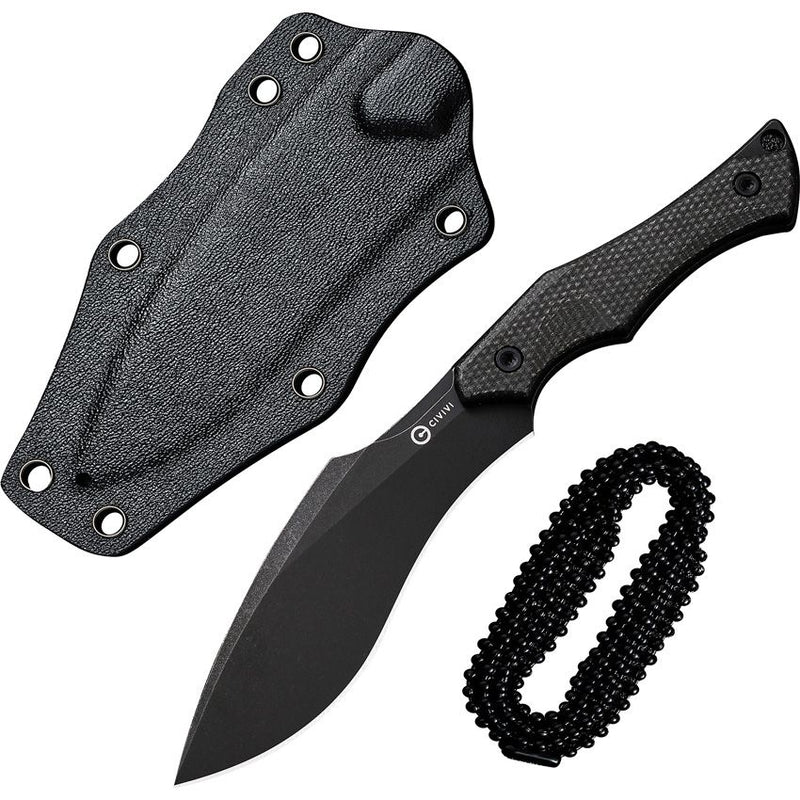 Civivi Vaquita II Neck Fixed Blade Knife Black [C047C-3]