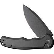 Civivi Button Lock Praxis Black Aluminum (3.75" Black Stonewashed Nitro-V) Folding Knife [C18026E-1] - product view 4