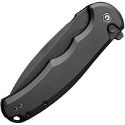 Civivi Button Lock Praxis Black Aluminum (3.75" Black Stonewashed Nitro-V) Folding Knife [C18026E-1] - product view 6