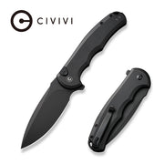 Civivi Button Lock Praxis Black Aluminum (3.75" Black Stonewashed Nitro-V) Folding Knife [C18026E-1] - product view 7