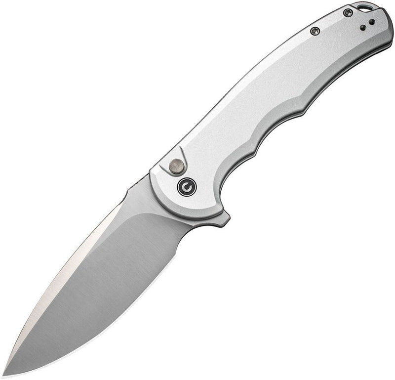 Civivi Praxis Button Lock Silver Folding Knife [C18026E-2]