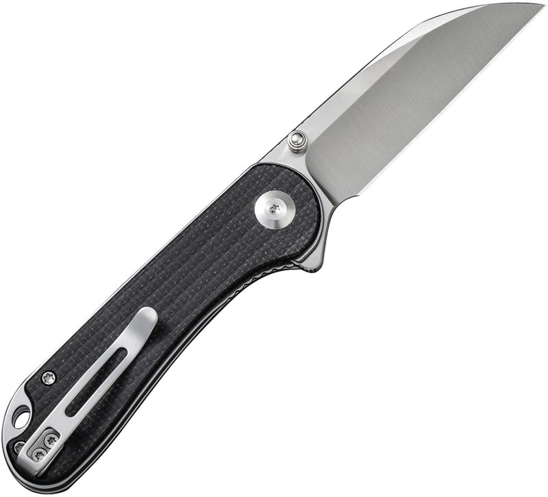 Civivi Elementum Black Canvas Micarta (2.97" Satin Finished Nitro-V) Folding Knife [C18062AF-3] - product view 4