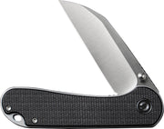 Civivi Elementum Black Canvas Micarta (2.97" Satin Finished Nitro-V) Folding Knife [C18062AF-3] - product view 5