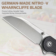 Civivi Elementum Black Canvas Micarta (2.97" Satin Finished Nitro-V) Folding Knife [C18062AF-3] - product view 7