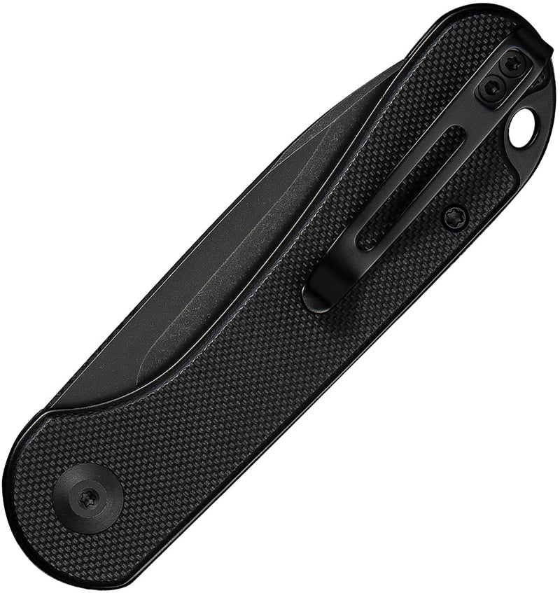 Civivi Elementum Slip Joint Black G10 (2.96" Black Stonewashed 14C28N) Folding Knife [C18062AJ-1] - product view 2