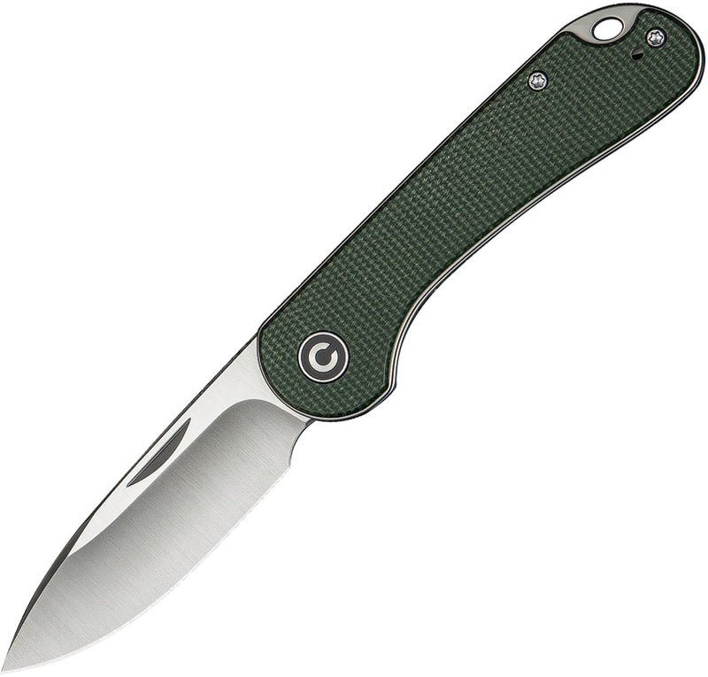 Civivi Elementum Slip Joint Green Canvas Micarta (2.96" Satin Finished 14C28N) Folding Knife [C18062AJ-2] - product view 1