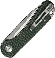 Civivi Elementum Slip Joint Green Canvas Micarta (2.96" Satin Finished 14C28N) Folding Knife [C18062AJ-2] - product view 2