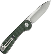 Civivi Elementum Slip Joint Green Canvas Micarta (2.96" Satin Finished 14C28N) Folding Knife [C18062AJ-2] - product view 4