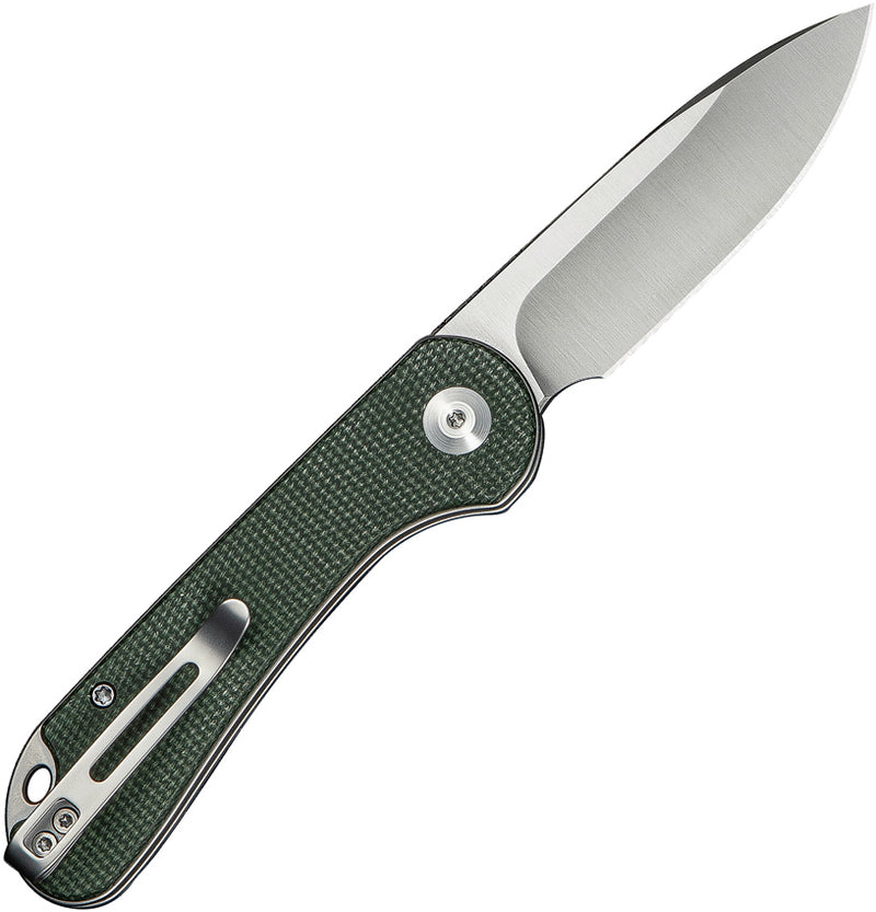 Civivi Elementum Slip Joint Green Canvas Micarta (2.96" Satin Finished 14C28N) Folding Knife [C18062AJ-2] - product view 4