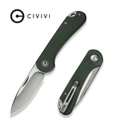 Civivi Elementum Slip Joint Green Canvas Micarta (2.96" Satin Finished 14C28N) Folding Knife [C18062AJ-2] - product view 6