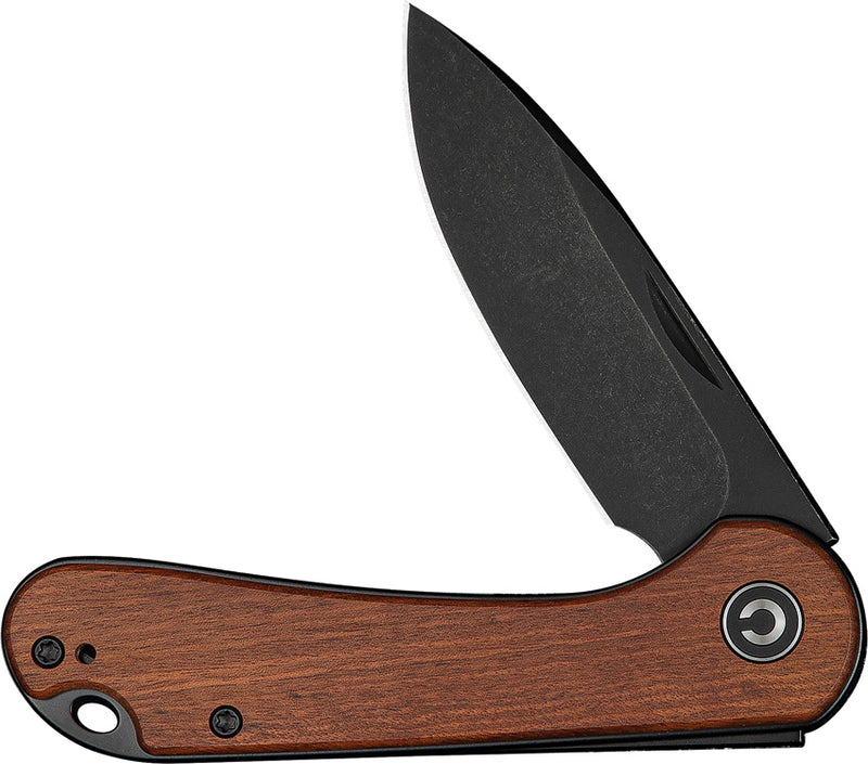 Civivi Elementum Slip Joint Guibourtia Wood (2.96" Black Stonewashed 14C28N) Folding Knife [C18062AJ-3] - product view 2