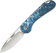Civivi Elementum Slip Joint Blue, Black, White Resin (2.96" Satin Finished 14C28N) Folding Knife [C18062AJ-4] - product view 1