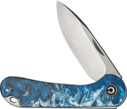 Civivi Elementum Slip Joint Blue, Black, White Resin (2.96" Satin Finished 14C28N) Folding Knife [C18062AJ-4] - product view 2