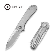 Civivi Elementum Polished Clear Lexan (2.96" Satin Finished With Rock-Grind Pattern Nitro-V) Folding Knife [C18062AM-1] - product view 4