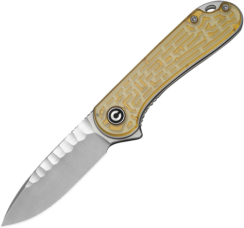 Civivi Elementum Polished Yellow Ultem Nitro-V Folding Knife [C18062AM-2] - product view 1