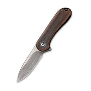 Civivi Mini Elementum Presentation Side: Black Hand Rubbed Copper Handle; Lock Side: Gray Hand Rubbed" Copper presentation side; Stainless Steel lock side (1.83" Gray Hand Rubbed 14C28N) Folding Knife [C18062Q-2] - product view 5