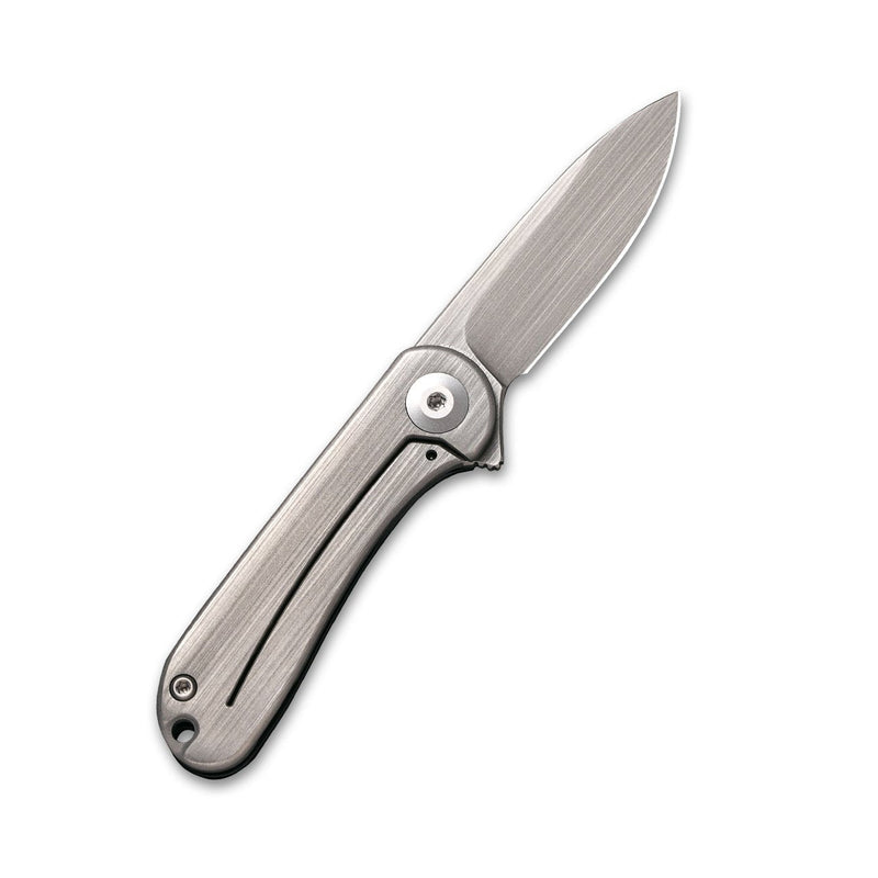 Civivi Mini Elementum Presentation Side: Black Hand Rubbed Copper Handle; Lock Side: Gray Hand Rubbed" Copper presentation side; Stainless Steel lock side (1.83" Gray Hand Rubbed 14C28N) Folding Knife [C18062Q-2] - product view 6