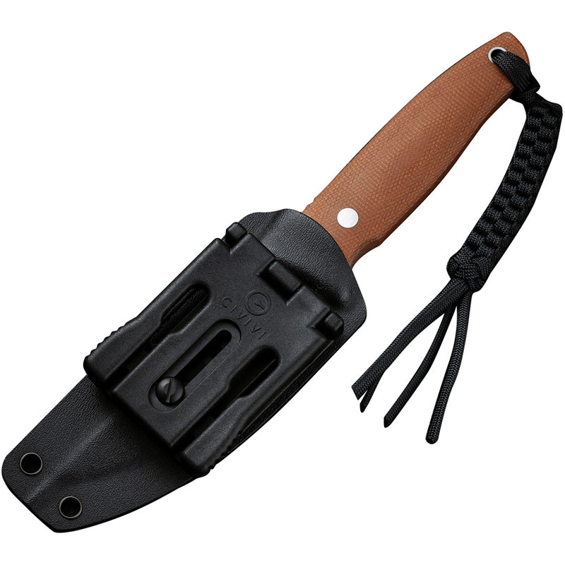 Civivi Tamashii Brown Micarta (4.07" Gray Stonewash D2) Fixed Blade Knife [ C19046-5] - product view 3