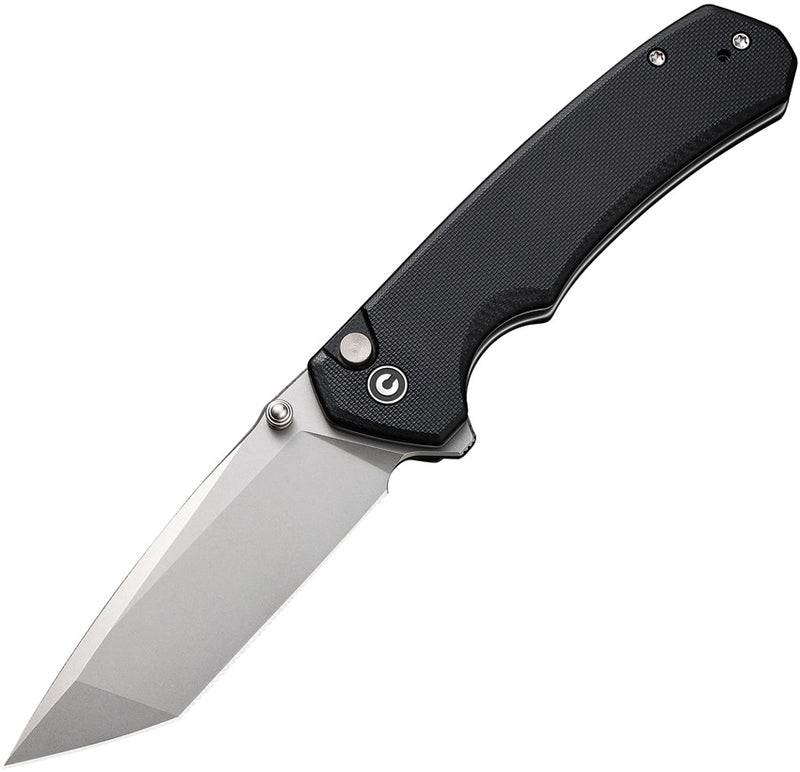 Civivi Button Lock Brazen Black G10 (3.46" Stonewashed 14C28N) Folding Knife [C19059C-1] - product view 1