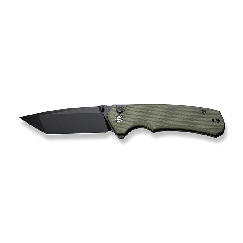 Civivi Button Lock Brazen OD Green G10 (3.46" Black 14C28N) Folding Knife [C19059C-2] - product view 6