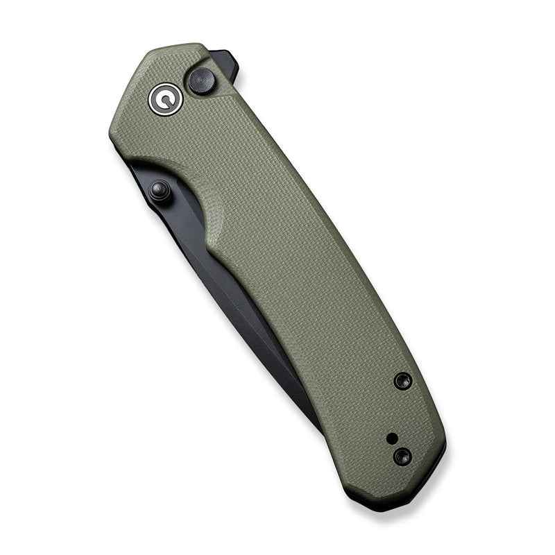 Civivi Button Lock Brazen OD Green G10 (3.46" Black 14C28N) Folding Knife [C19059C-2] - product view 7