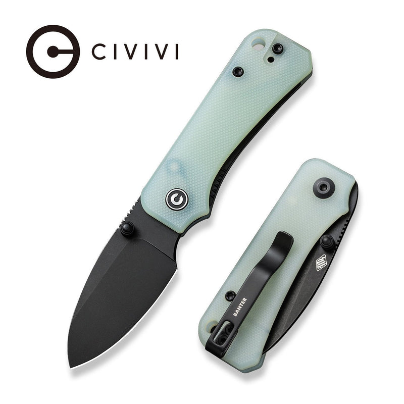 Civivi Baby Banter Natural G10 (2.34" Black Stonewashed Nitro-V) Folding Knife [C19068S-8] - product view 7