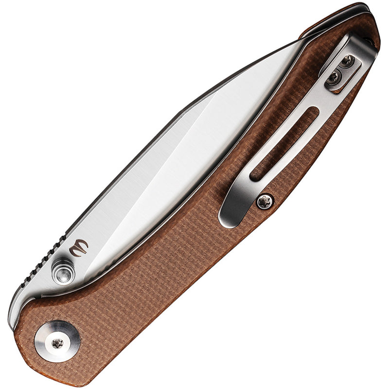 Civivi Hadros Brown Micarta (3.35" Satin 10Cr15CoMoV) Folding Knife [C20004-2] - product view 2