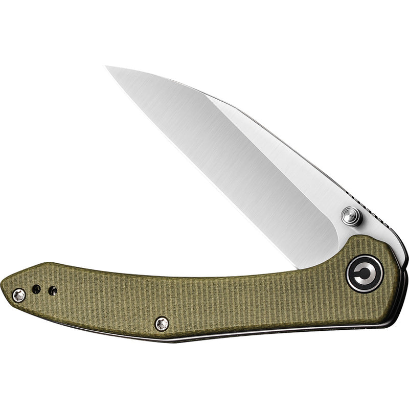 Civivi Hadros Olive Micarta (3.35" Satin 10Cr15CoMoV) Folding Knife [C20004-3] - product view 3