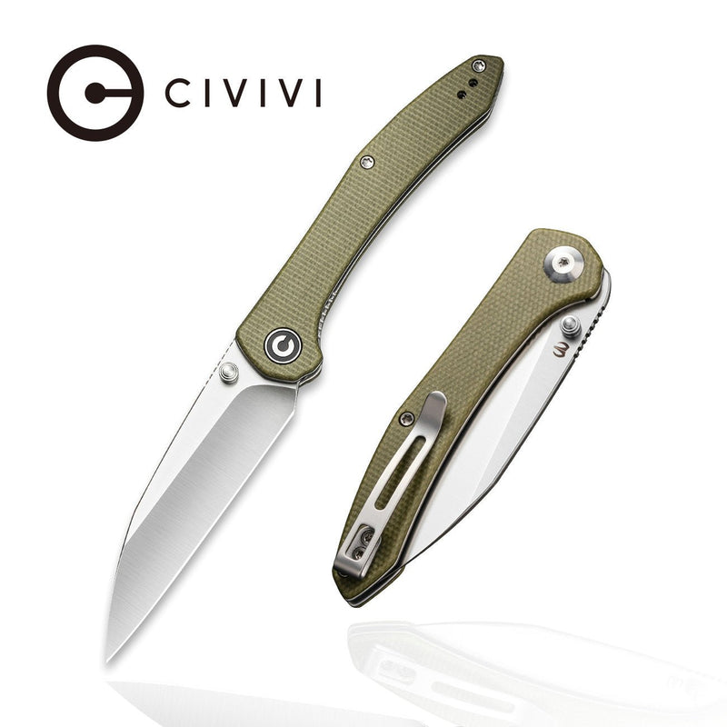 Civivi Hadros Olive Micarta (3.35" Satin 10Cr15CoMoV) Folding Knife [C20004-3] - product view 6