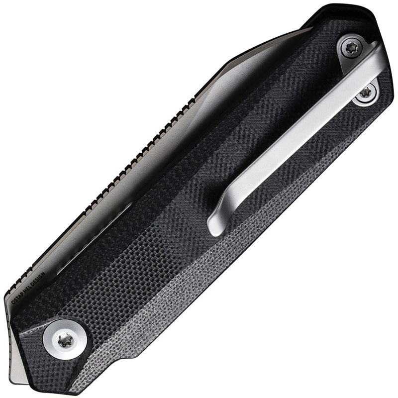 Civivi Ki-V Plus Black G10 (2.52" Silver Bead Blasted Nitro-V) Folding Knife [ C20005B-1] - product view 2