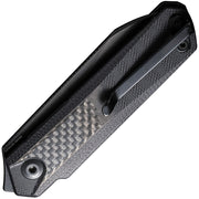 Civivi Ki-V Plus Twill Carbon Fiber Overlay On Black G10 (2.52" Black Stonewashed Nitro-V) Folding Knife [ C20005B-3] - product view 2