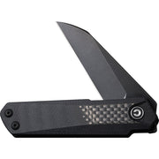 Civivi Ki-V Plus Twill Carbon Fiber Overlay On Black G10 (2.52" Black Stonewashed Nitro-V) Folding Knife [ C20005B-3] - product view 4