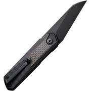 Civivi Ki-V Plus Twill Carbon Fiber Overlay On Black G10 (2.52" Black Stonewashed Nitro-V) Folding Knife [ C20005B-3] - product view 5