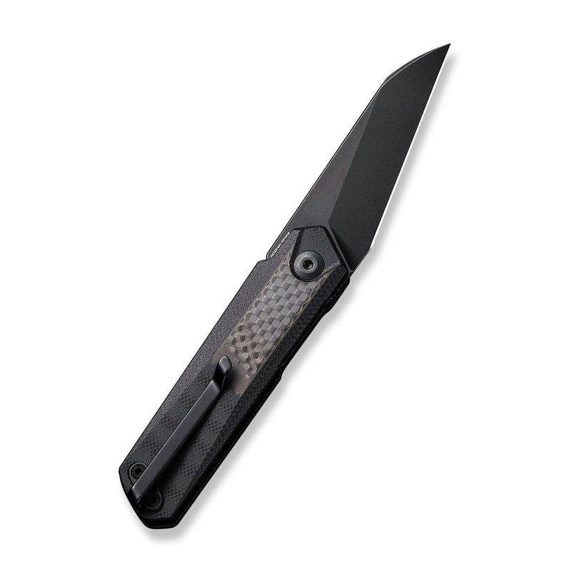 Civivi Ki-V Plus Twill Carbon Fiber Overlay On Black G10 (2.52" Black Stonewashed Nitro-V) Folding Knife [ C20005B-3] - product view 7